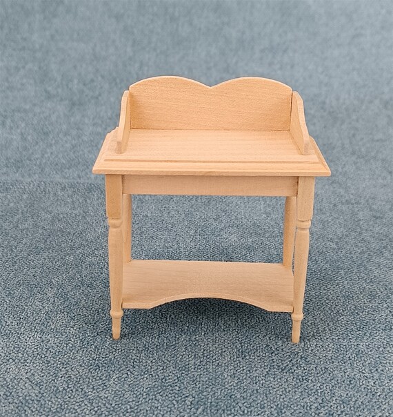 unpainted Miniature Dollhouse 1:12 Scale  wooden handmade  Side table