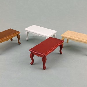 Miniature Dollhouse 1:12 Scale Solid wood model tea table