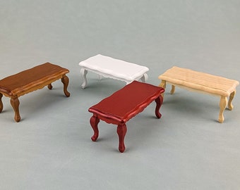 Miniature Dollhouse 1:12 Scale Solid wood model tea table