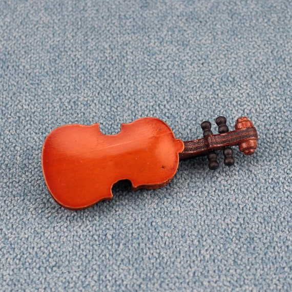Violon Miniature En Bois Avec Étuie - Décoration Maison De Poupée - Accessoire Musical Décoratif