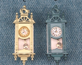ドールハウス ミニチュア時計 ヴィンテージ ミニ装飾 職人写真 ギフト