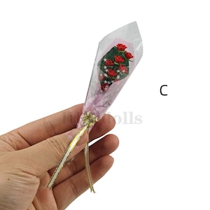 Dollhouse 1:12 Scale Miniature Rose flower model/Romantic gift