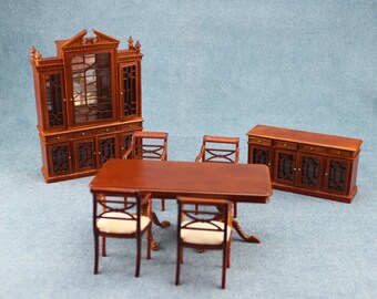 dollhouse dining room furniture Miniatures 1/12 scale dining table/cabinet/chair