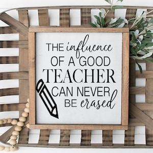 Teacher Svg, Influence of A Good Teacher Can Never Be Erased, Teacher Appreciation Day Svg