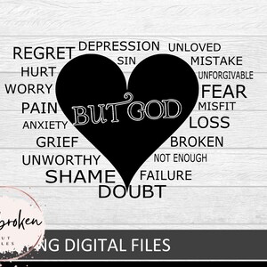 But God SVG, Christian T shirt Svg, Hope Svg, Faith through Hard Times Svg, Inspirational Svg
