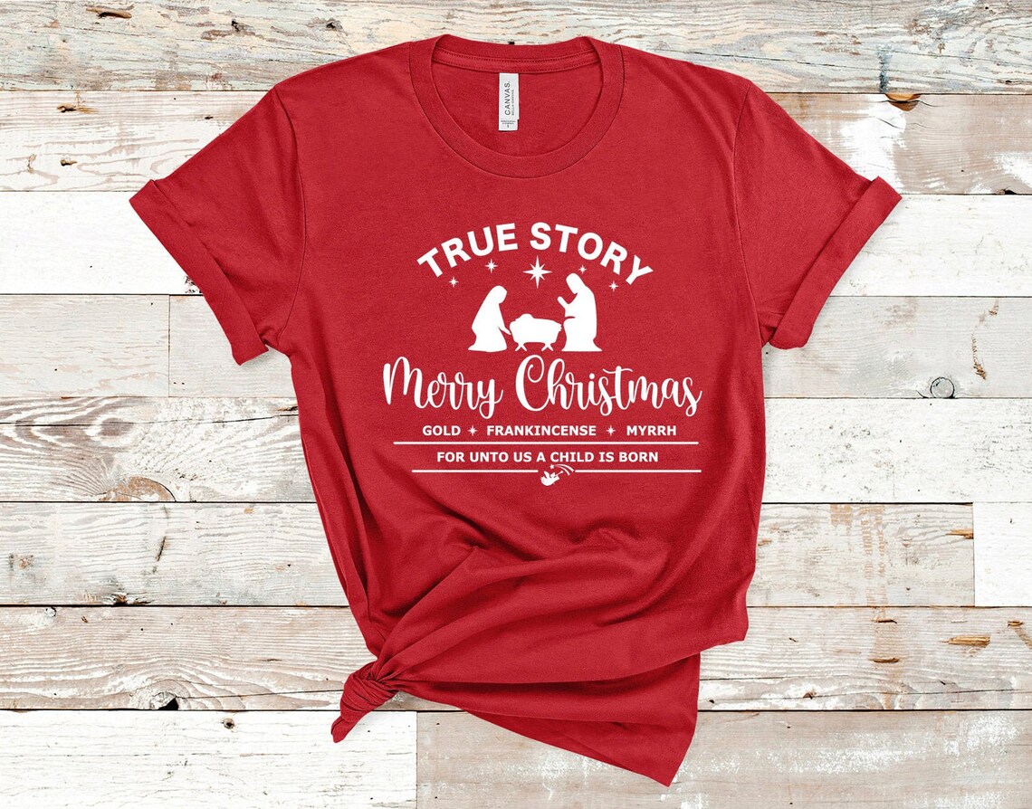 True Story Svg Merry Christmas Svg A Child Is Born Svg  Etsy