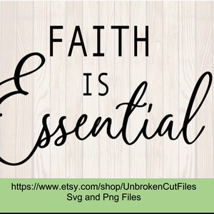 Geloof is essentieel Svg, Walk by Faith Svg, Angst over Angst, Geloof Svg