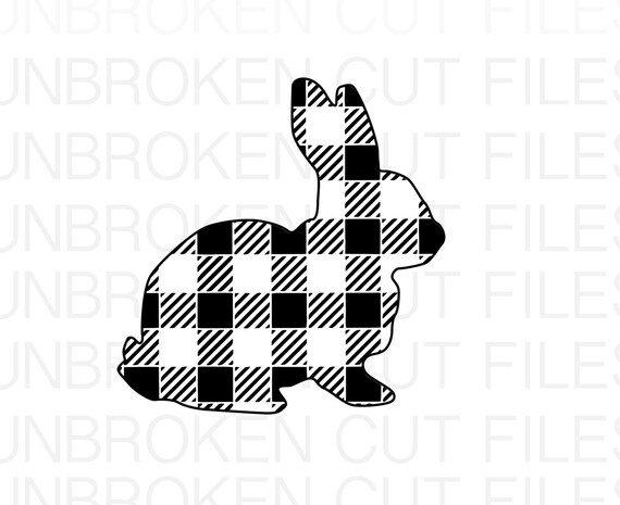 Download Bunny Buffalo Plaid Svg Easter Bunny Svg Plaid Bunny Svg Etsy