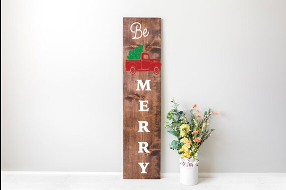 Download Free Be Merry Christmas Porch Sign Welcome Sign Png Svg Cut Etsy SVG DXF Cut File
