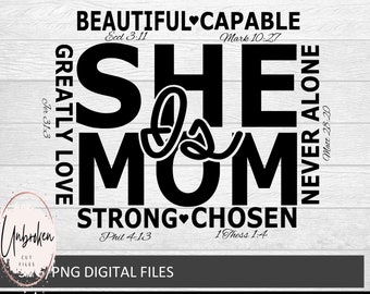 She is Mom PNG, Retro Mother PNG, Blessed Mom Png, Mom Shirt, Mom Life Png, Mother's Day Png, Mom Png, Gift for Mom, Retro Mama Quotes