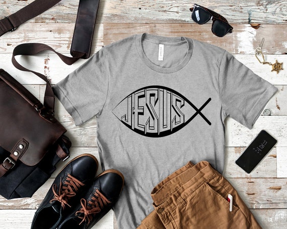 Download Jesus Svg Christian Svg Fish Svg Mens T Shirt Svg Men Etsy