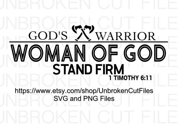 Download Woman Of God Svg Prayer Warrior T Shirt Cutfiles For Svg Etsy