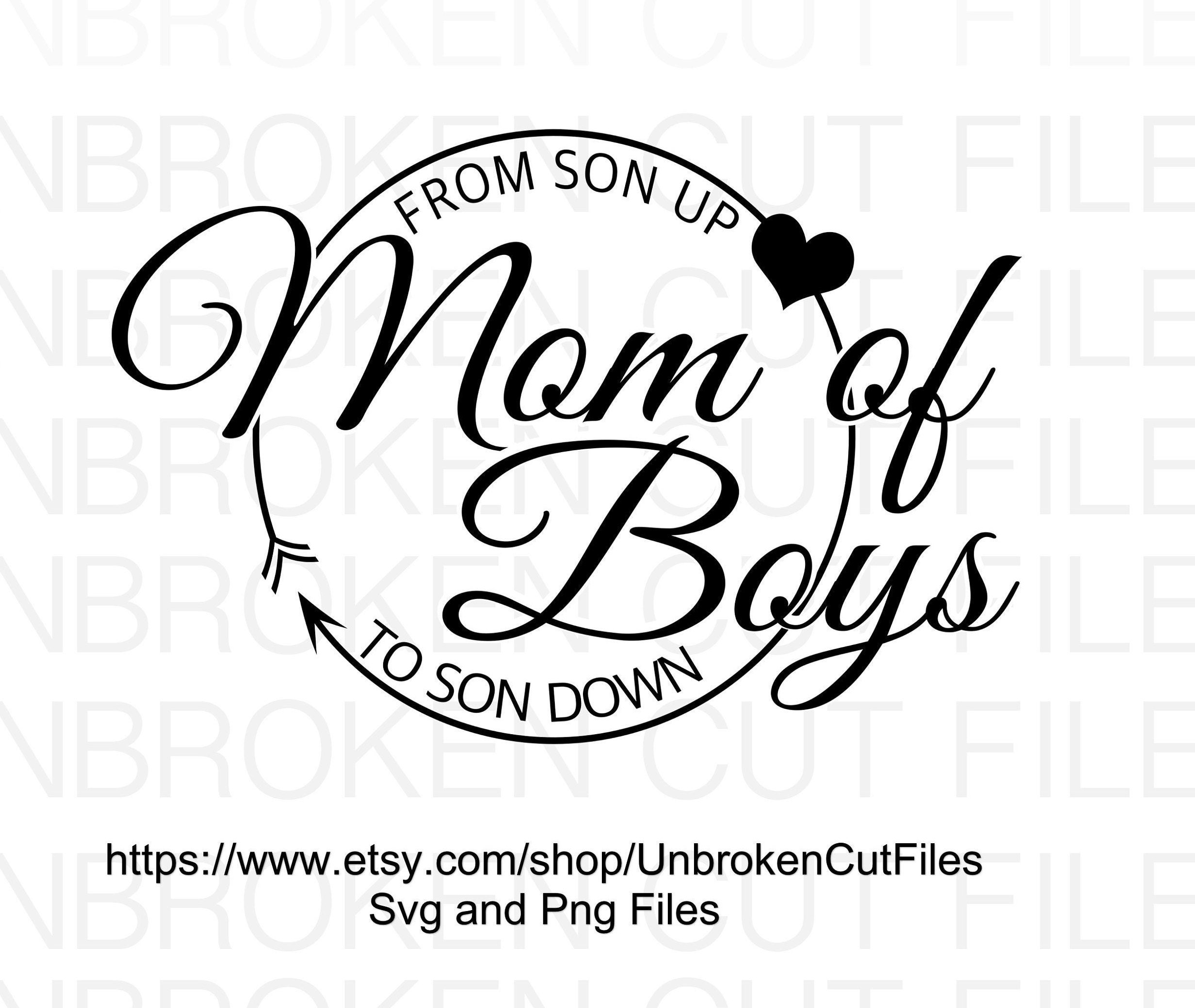 Boy Mom Svg Funny Mom Svg Boy Mom Life Png Design Make a Gift Etsy
