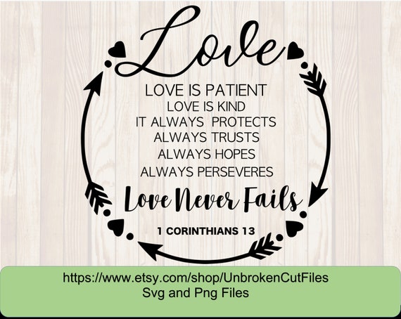 Love Svg, 1 Corinthians 13, Valentines Day Svg, Christian svg, Scripture svg