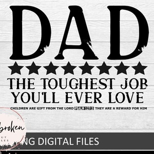 Papa de zwaarste baan waar je ooit van zult houden, Papa svg, Beste vader svg, Gelukkige vaderdag, Cadeaus voor papa