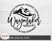 Waymaker Svg, Miracle Worker, Promise Keeper, My god, Christian svg, Religion svg