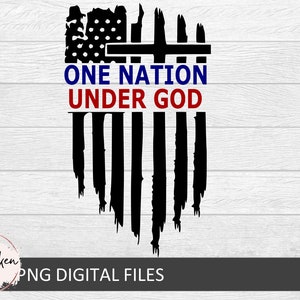 神の下の一つの国、アメリカ国旗 svg、男性用クリスチャンシャツ、国旗 svg、7 月 4 日