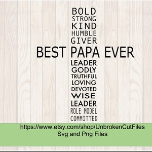 Best Papa Ever Svg, Grandpa svg, Papa svg, Father&#39;s Day svg