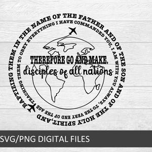 Matthew 28:19 SVG, Christian Disciples Shirt Design (Digital Download)