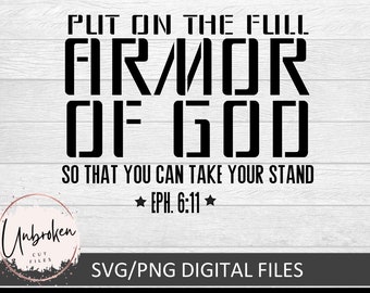 Armor of God, Christian SVG, Men's Faith (PNG File)