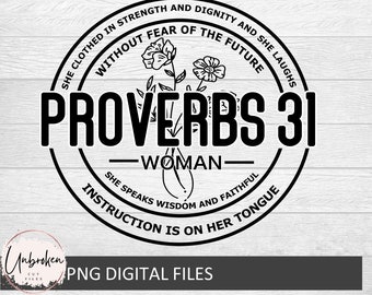 Proverbs 31 Woman SVG, Christian T-Shirt Design (Digital Download)