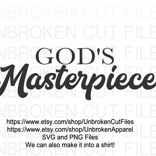 God's Masterpiece svg, Religion svg, Made in God's image, Wonderfully made svg