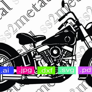 Imagen vectorial svg de motocicleta clásica especialmente hecha para láser o plasma.