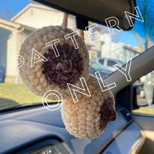 Hanging Fuzzy Boob Crochet Patterns (2 different styles)