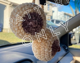 Hanging Fuzzy Boob Crochet Patterns (2 different styles)