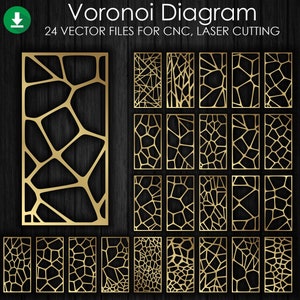 Voronoi Panel Designs: CNC Laser Cutting Files (Digital Download)