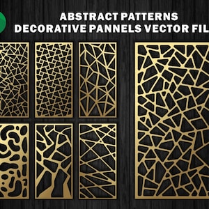 Patrón abstracto / Plantillas de panel / Archivo vectorial. Los mejores adornos vectoriales / Archivo CNC, Archivo de corte láser / Dxf, Svg, Jpg, Cdr, Eps Vector