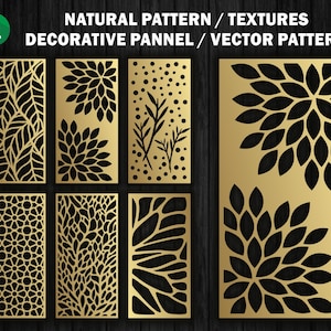 Natuurlijke textuur Voor decoratieve scheidingswand / paneel / scherm | CNC | Lasersnijden bestand Dxf, Svg, Jpg, Cdr, Eps Vector-bestanden | Kamerverdeler