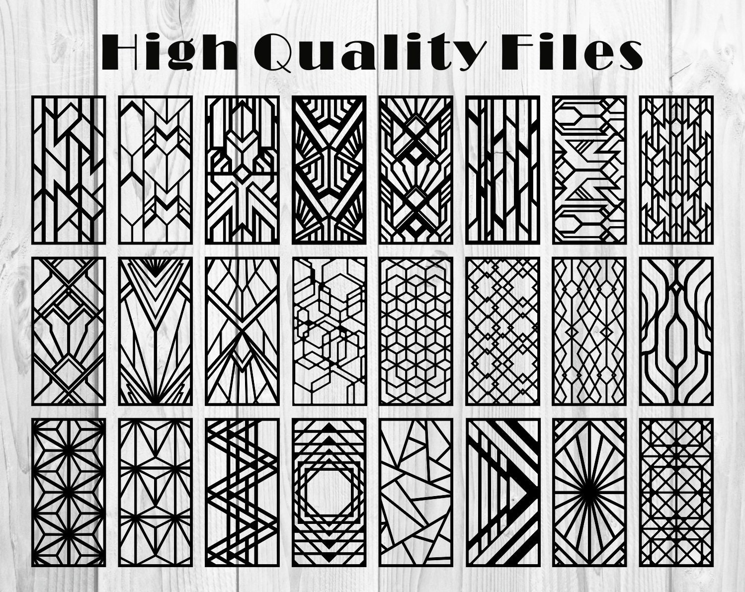 24 Patterns of Art Deco for Decorative Partitions Panel Etsy