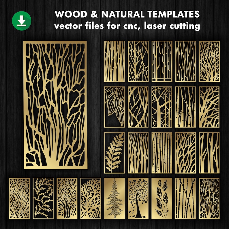Tree Branch Panel Design: CNC Laser Cut File (dxf, Svg, Jpg) - Etsy
