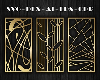 24 Art Nouveau - vectors for cnc | Digital Svg Dxf Svg, Jpg, Cdr, Eps Vector Files | Art nouveau svg | Glowforge Plasma Cut CNC Cutter