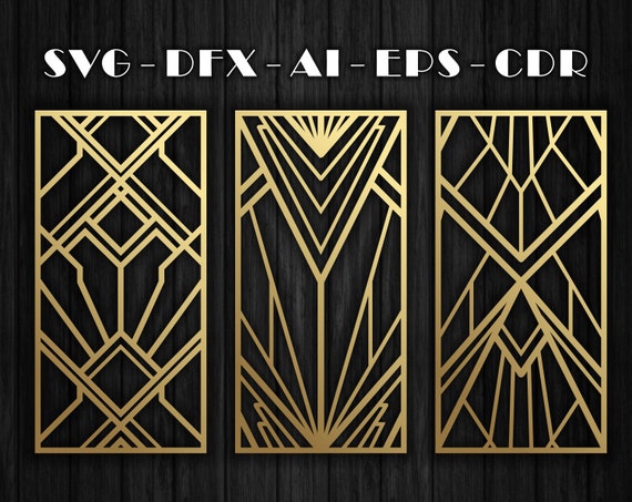 24 Patterns of Art Deco for Decorative Panel, Art Deco Wall Art CNC Laser  Cutting File Dxf, Svg, Jpg, Cdr, Eps Vector Files. -  Canada