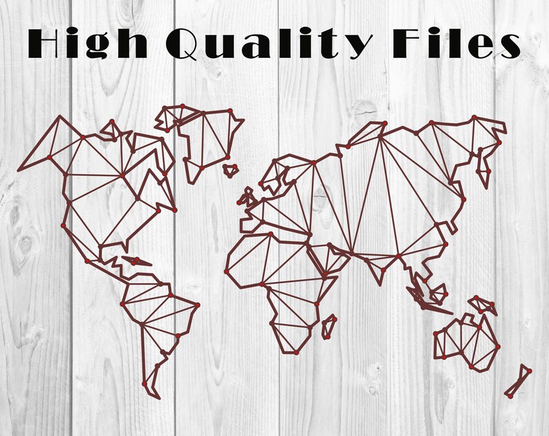 World Map Wall Art: Laser Cut CNC Files (digital Download) - Etsy Canada