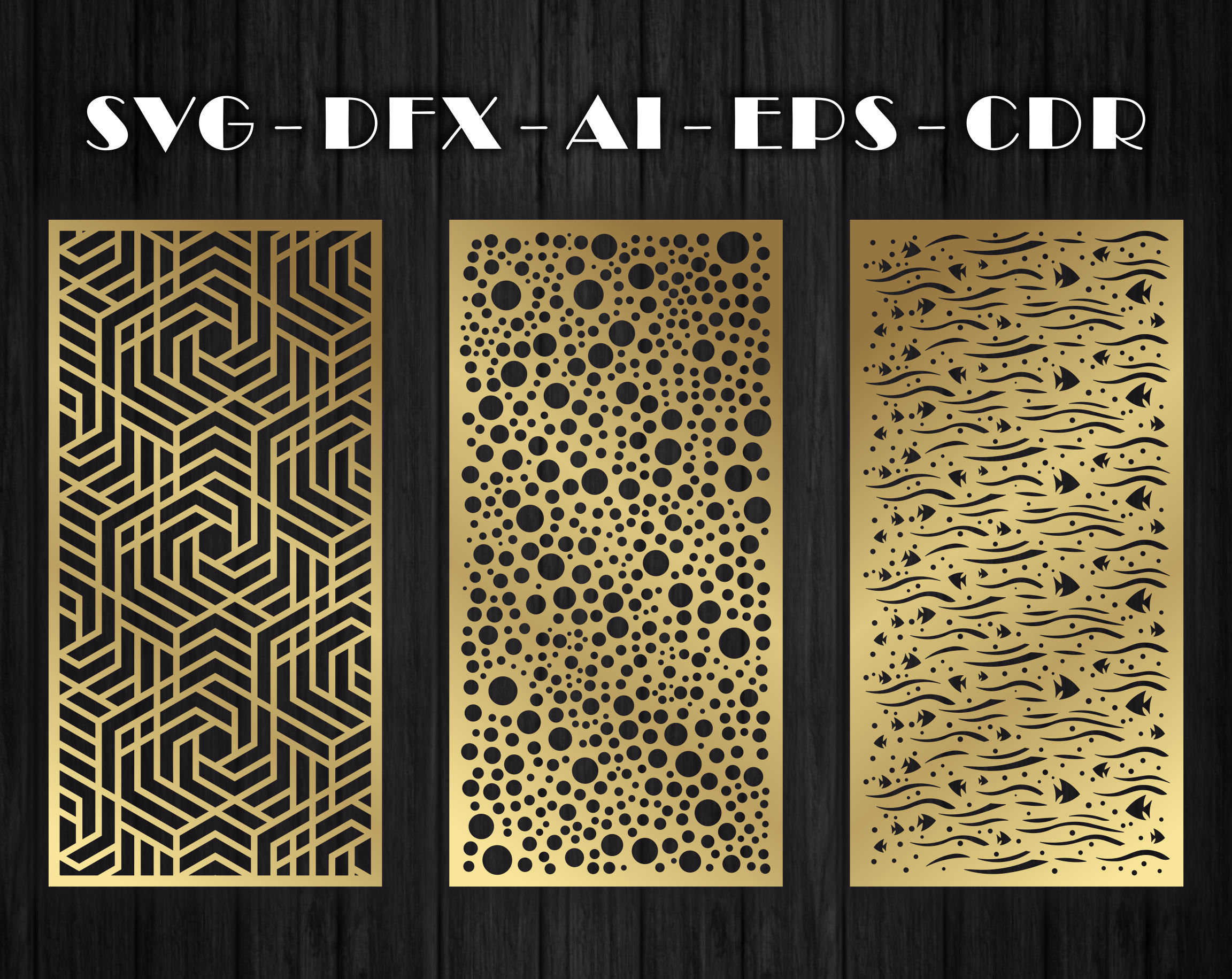 Simple Panel Cut Out 24 Decorative Panel Templates: Laser Cut Screen Designs, Modern Panel ...