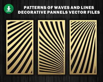 Abstract Panel Vector Files: CNC Laser Cut Templates (Digital Download)