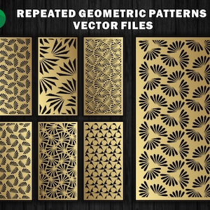 Set of repeating patterns - Privacy fence dxf | VECTOR FILES | CNC | Laser Cutting File  Dxf, Svg, Jpg, Cdr, Eps Vector