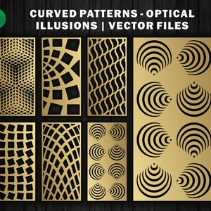 Optical illusions patterns | VECTOR FILES | CNC | Laser Cutting File  Dxf, Svg, Jpg, Cdr, Eps Vector