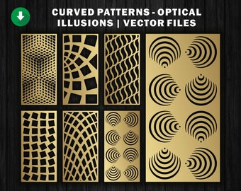 Optical Illusion Patterns: CNC Laser Cut Files (Digital Download)