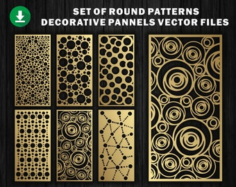 Round Panel Templates: CNC Laser Cut Vector Files (Digital Download)