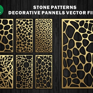 Steenpatroon / Paneelsjablonen / Vectorbestand. De beste vectorornamenten | CNC-bestand, lasersnijbestand | Dxf, Svg, Jpg, Cdr, Eps-vector