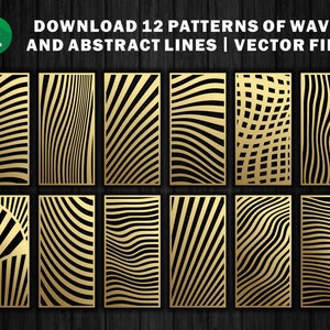 Waves and Abstracts / Privacy fence| Instant Download | CNC File | wood  panel | metal dividers |  Dxf/ Svg/ EPS/ Vector
