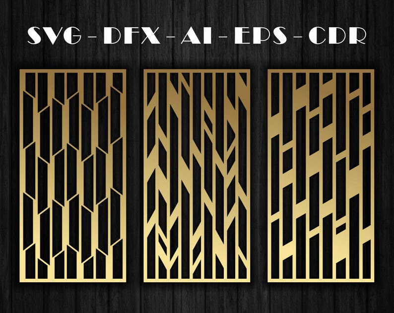 Dxf File Rounds Panel All Dxf Files. Geometric Panel DXF – CNC Laser Cut Decorative Screen ...