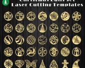 Christmas Balls Set, Models of Christmas Tree Decorations For Laser Cutting of Plywood Vector Christmas Ornaments - Laser Cut Files