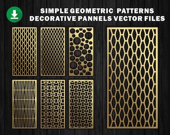 Geometric Patterns CNC File: Laser Cut Vector Designs. Acoustic Panel DXF (Digital Download)