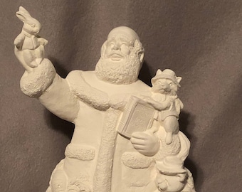 Uncle Remus Santa in ceramic Bisque ready to paint