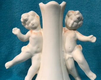 Cherub Flower Base Ceramic Bisque ready to paint